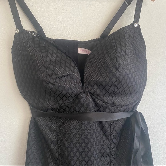 Cacique Black Lace Corset Bustier Top 26/28 - Picture 2 of 5